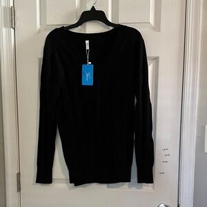 Black V-Neck Sweater
